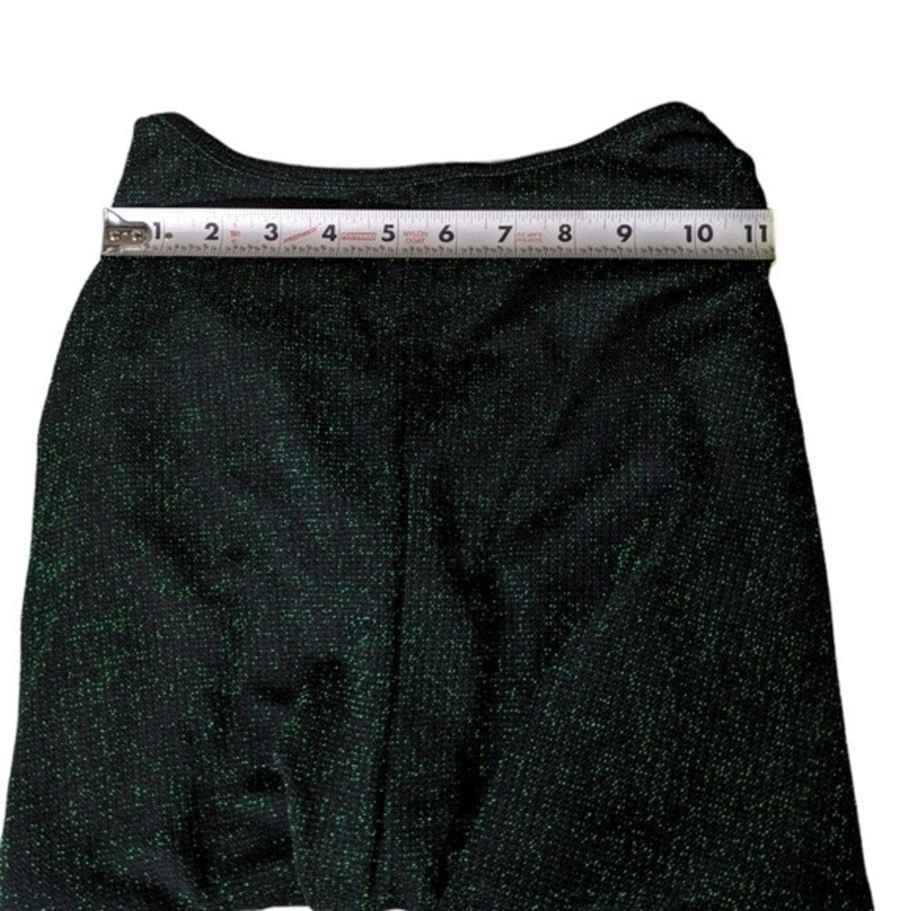 Green Glittering Chic Cozy Sparkly Shiny Glam Olivia blu sweater Size Small - Picture 6 of 6